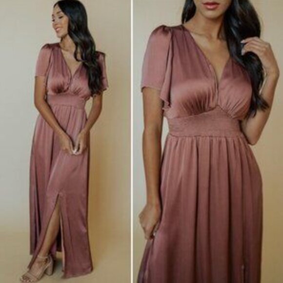 BALTIC BORN Prague Satin Maxi Dress - Picture 1 of 10